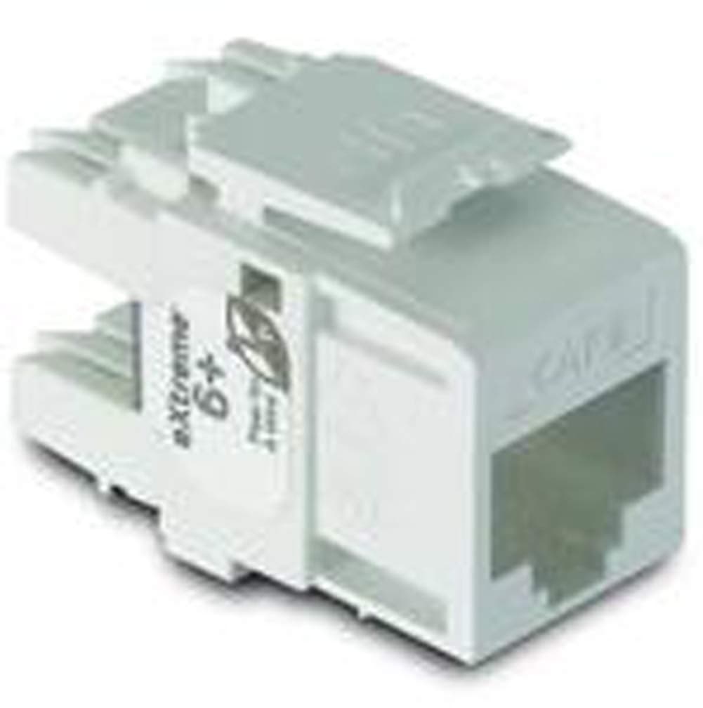 Leviton Extreme 6+ QuickPort Connector, CAT 6, 25-Pack, 61110-BW6, White