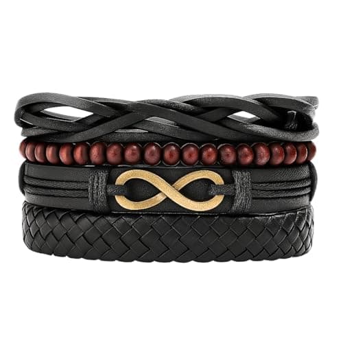 Vientiq Leather Bracelet For Men (gold)