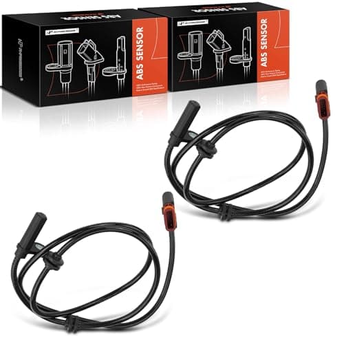 A-Premium 2PC Set Rear ABS Wheel Speed Sensor Compatible with Mercedes-Benz - C250 2013, C300 2008-2013, C350/C63 AMG 2008-2015 - Rear Driver & Passenger Side, Replace# 0986594546