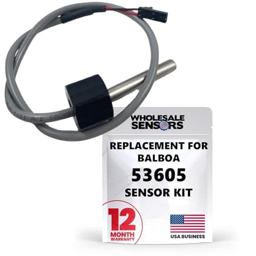 Balboa M7 Replacement Sensor Kit, 12" Cable, Temp/Hi Limit, 1/4" Bulb, 2-pin, 53605 12 Month Warranty