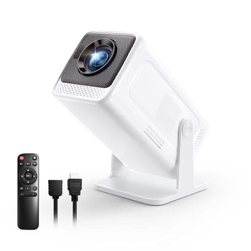 Mini Projector with WiFi and Bluetooth, Native 1080P Portable Outdoor Movie Projector, 4K Supported, Compatible with Smartphone/TV Stick/HDMI/USB/PS5, for Home Theater, Bedroom, Outdoor