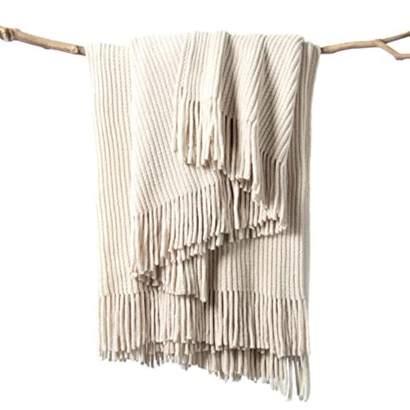 lifein Throw Blanket for Couch Soft Boho Decor Bed ThrowCozy White Chenille Knitted Small Farmhouse Lightweight ThrowWhiteCream60 80
