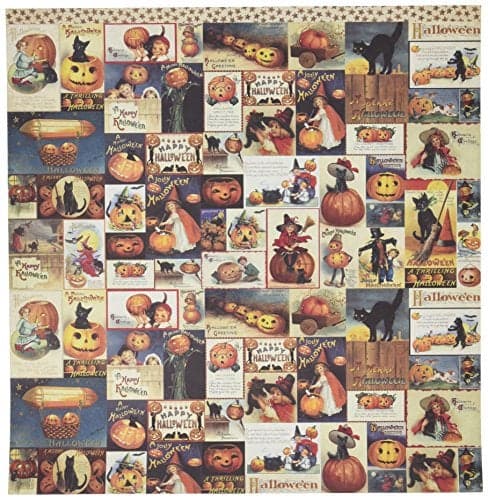 Reminisce Halloween 12 by 12-Inch Double Sided Scrapbook Paper, Fright Night