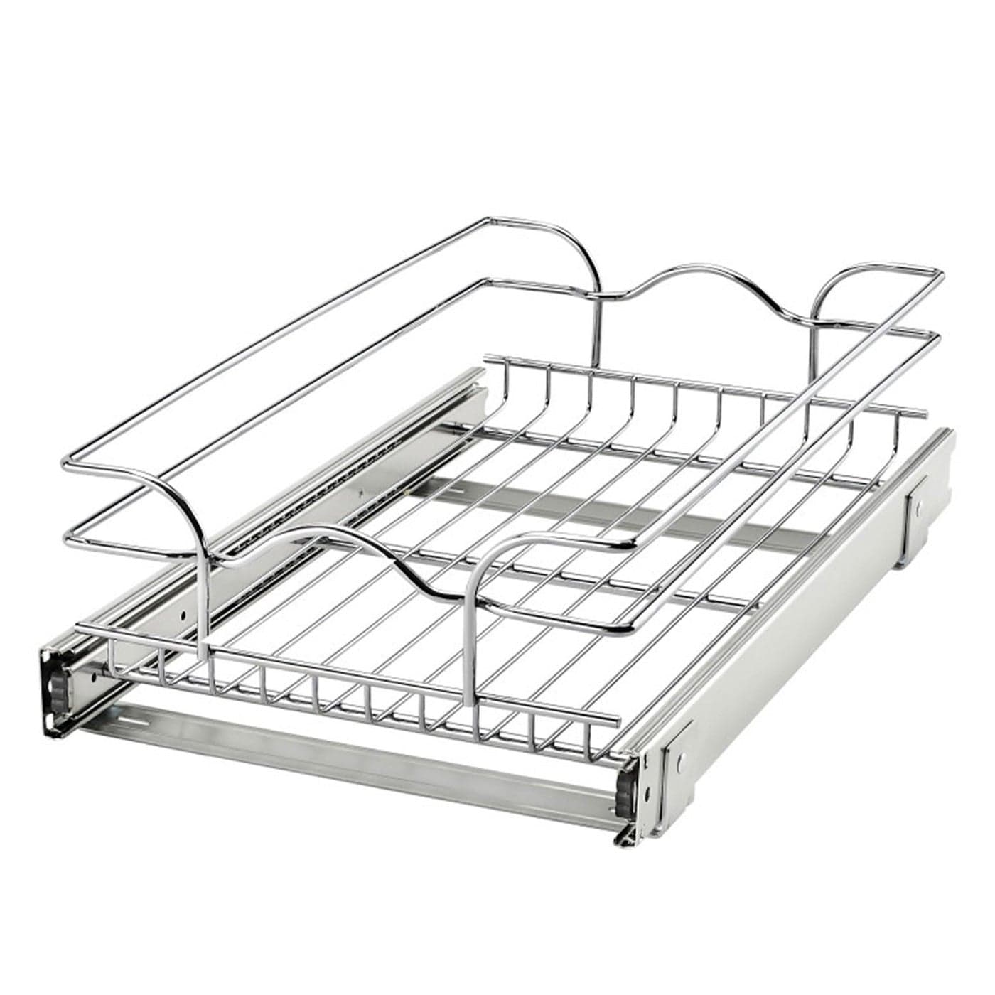 RevAShelf Kitchen Cabinet Pullout Shelf and Drawer Organizer Slide Out Pantry Storage Basket in Multiple Sizes 12 x 20 In 5WB11220CR1