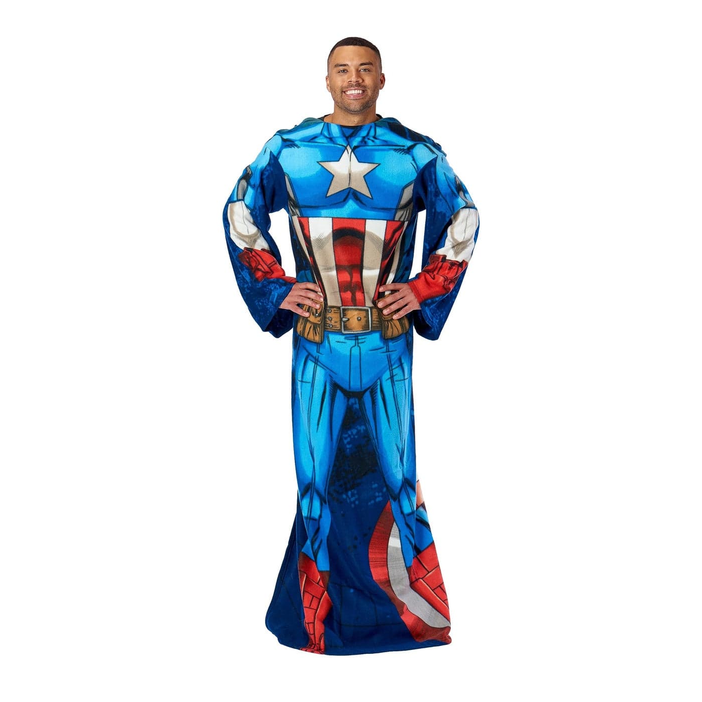 Northwest Comfy Throw Blanket with Sleeves Adult 48 x 71 in Captain America