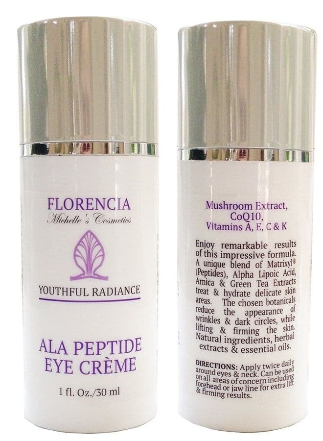 ALA Peptide Eye Firming Cream. Gentle, Anti-Aging, Plant Based, Nourishes and Hydrates. Hyaluronic Acid & Peptides Help with Hydration, Fine lines, Wrinkles, Dark Circles, Puffiness