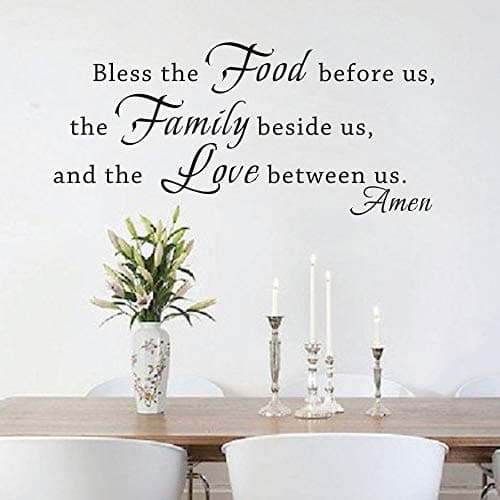 Kitchen Wall Decals Family Wall Decor Kitchen Stickers Prayer Quotes Dining Room Art Vinyl Lettering