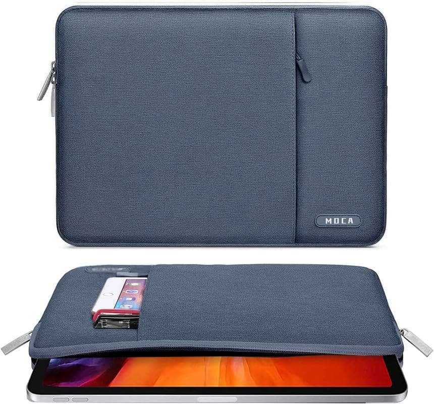 MOCA 9-11 Inch Tablet Sleeve Bag Carrying Case Fits New 11-inch iPad Pro M4/iPad Air M2 2024, Air 5/4/3 10.9"/10.5", Pro 11 M2, i-Pad 10th 10.9, i-Pad 9/8th Gen 10.2, Tab S8/S9 11"