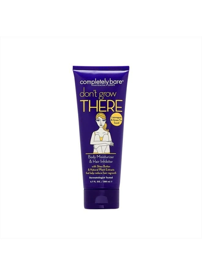 don't grow THERE Body Moisturizer & Hair Inhibitor - Shea Butter & Hair Minimizers 6.7 FL OZ