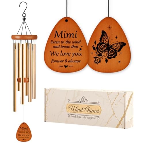 Aurahouse Mimi Gifts Gifts for Mimi Wind Chimes Mimi Mothers Day Birthday Gift Mimi Gift for Grandma Women from Grandkids for Thanksgiving Valentines Day Christmas 255