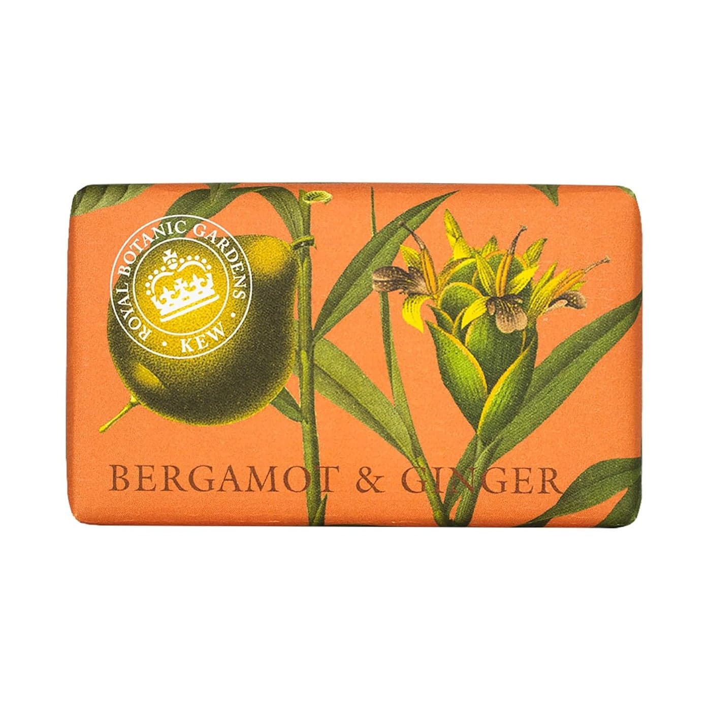 The English Soap Company Royal Botanical Gardens Kew Wrapped Soap Bar Luxury Bergamot Shea Butter Soap Bar Moisturising Soap Bar for Face Body Bergamot Ginger Scent 053 lbs