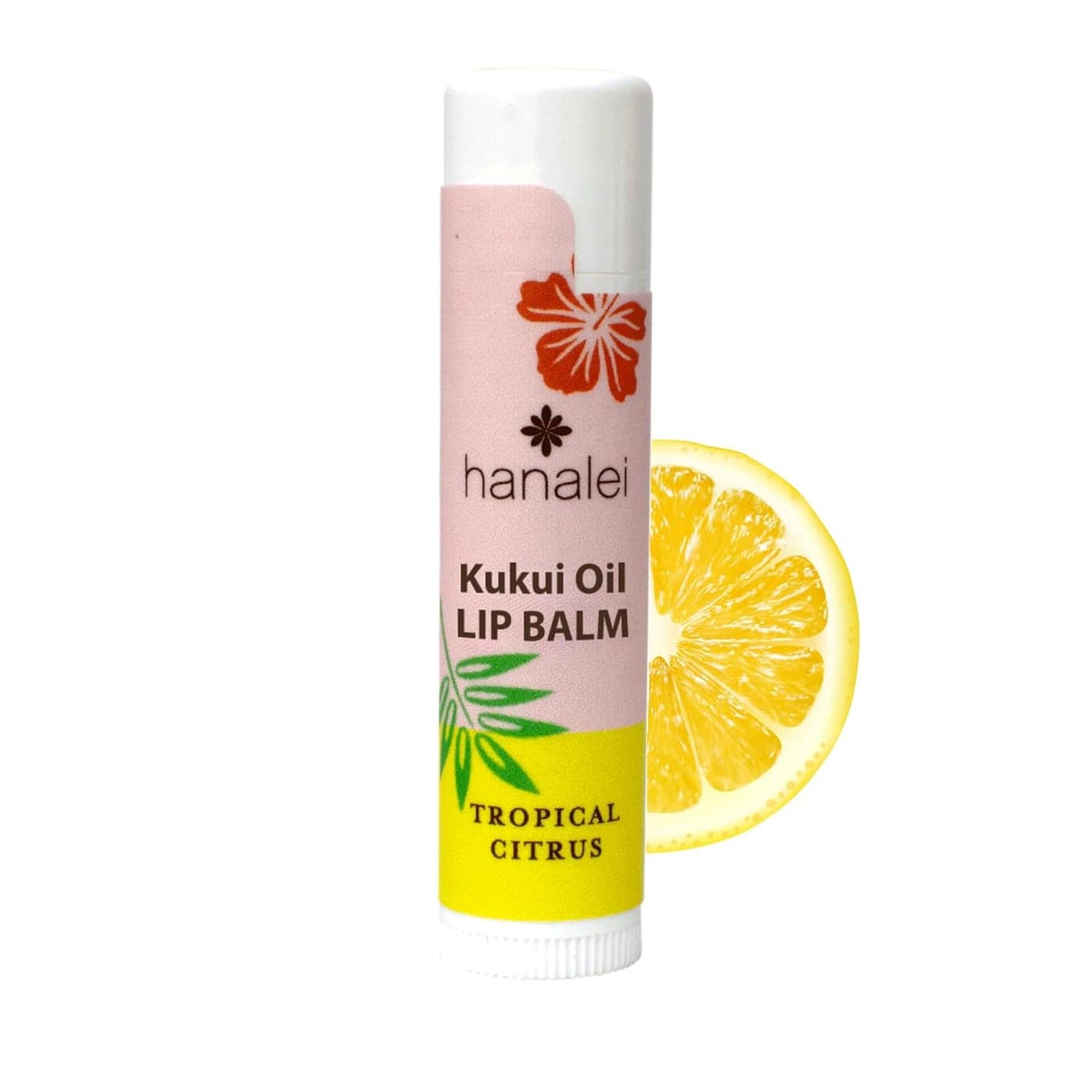 Hanalei Tropical Citrus Lip Balm Moisturizer Natural Kukui Oil Beeswax for Hydrated Soothed Soft Lips Heals Dry Chapped Cracked Skin LongLasting TravelFriendly Lip Care Tropical