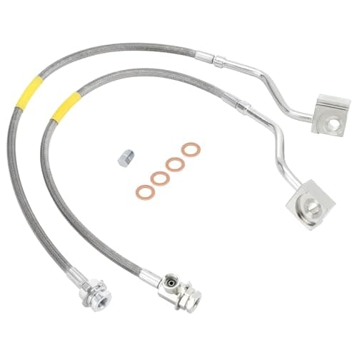 Racewill 2PCS Front Brake Lines 89310S Extended Stainless Steel Braided Brake Line Compatible with 19801996 Ford F150Ford Bronco 46 Suspension Lift