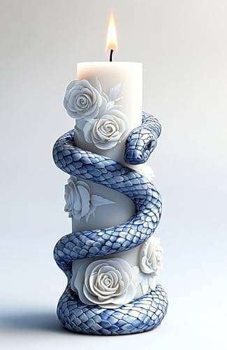 Snake Candle Mold - Animal & Bear Resin Casting Molds, Silicone Clay Jewelry Molds, Candle Making Craft Supplies