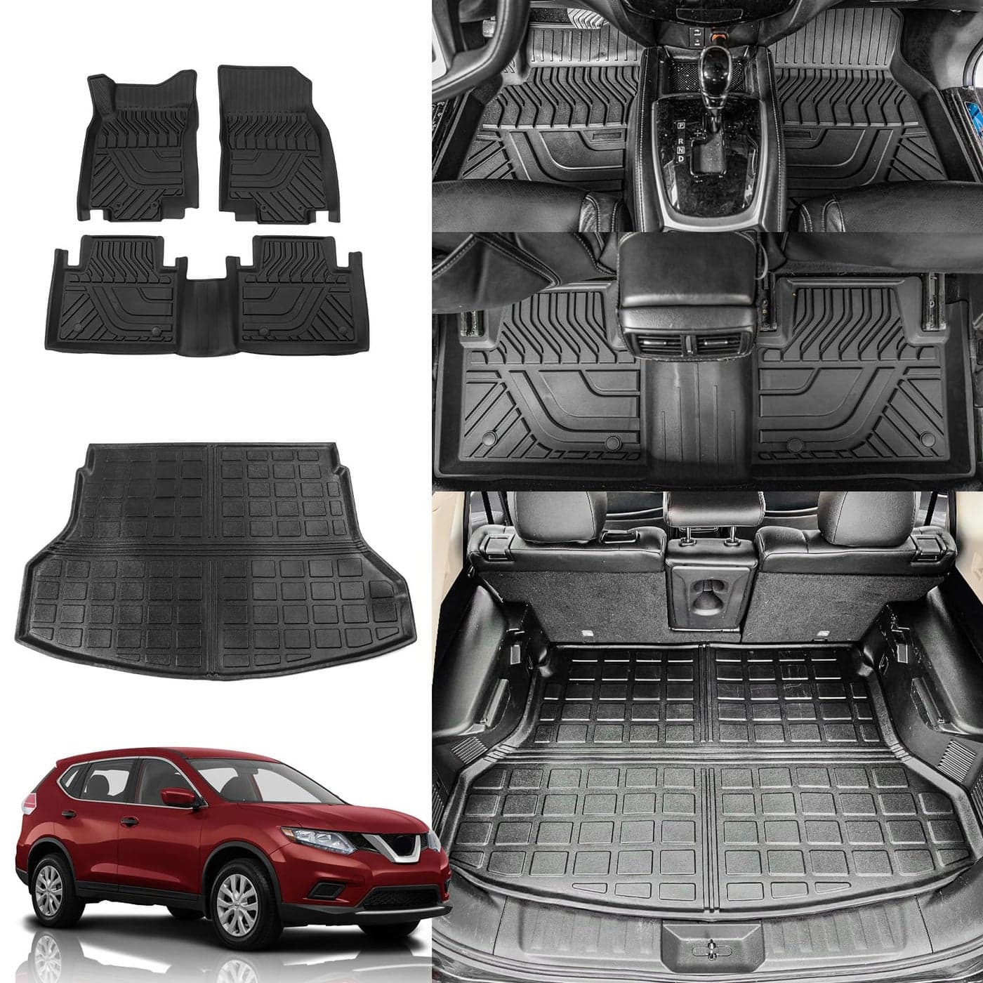 Rongtaod Floor Mats Compatible with 20142020 Nissan Rogue Trunk Mat Cargo Mat Cargo Liner All Weather Trunk Liner 2019 Nissan Rogue Accessories Trunk MatFloor Mats