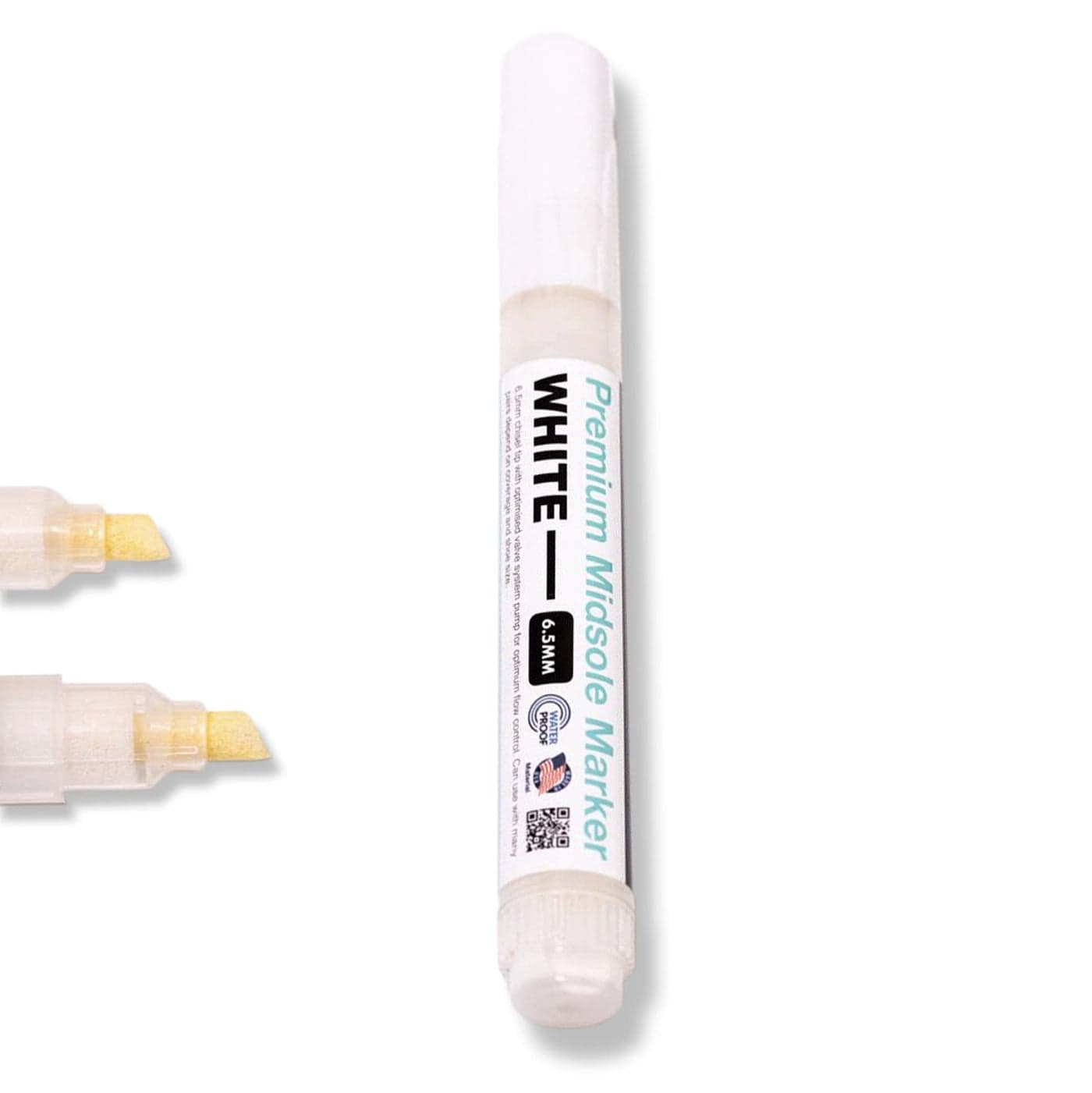 Wilkins Premium Midsole Marker for Customization Paint on Leather Suede Fabric and Soft Foam for 24 Pair of Shoes White