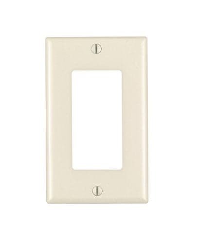 Leviton 1-Gang, Decora/GFCI Device Wallplate, Standard Size, Thermoset, Device Mount, 10-Pack, 80401-TMP, Light Almond