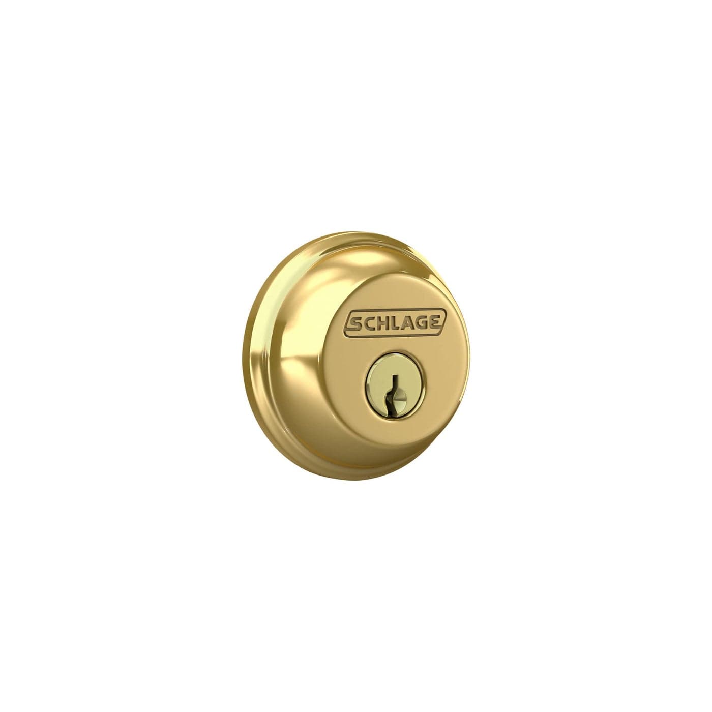 SCHLAGE B60N505 Deadbolt Keyed 1 Side Bright Brass