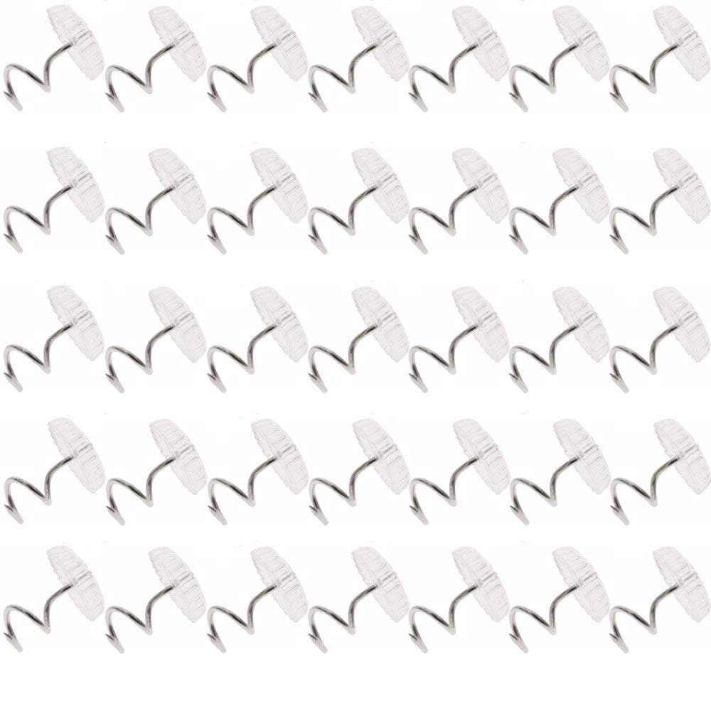 Sowaka 120 Pcs Twist Pins Upholstery Clear Heads Slip Cover Fasteners Headliner Pins for Sofa Car Van Home Furniture Hold Bed Skirt 120 pcs