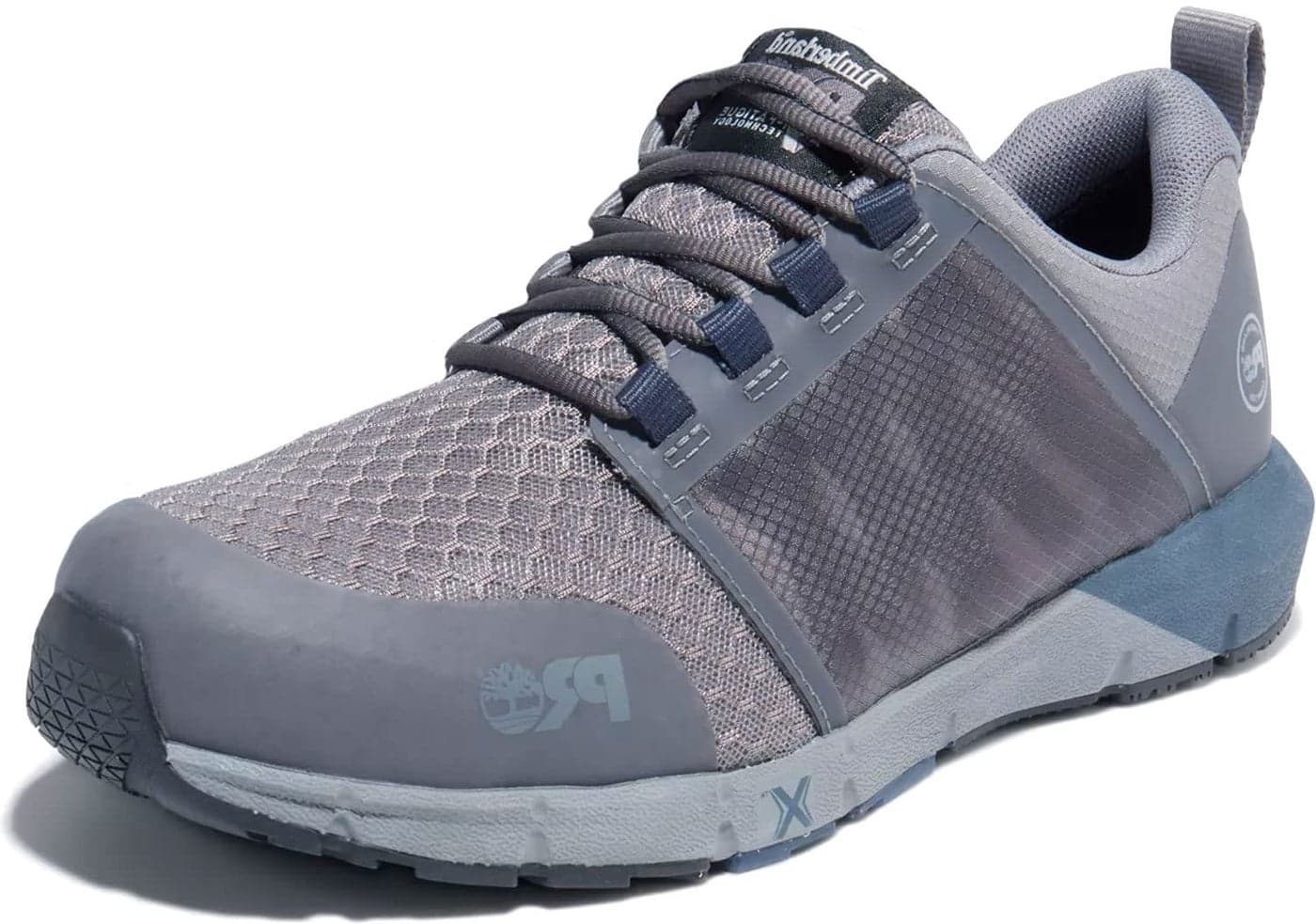 Timberland PRO Men's Radius Composite Safety Toe Industrial Athletic Work Shoe, Grey/Navy, 7 M