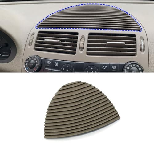 Goodithy Compatible with Mercedes Benz E-Class W211, Front Center Air Vent Outlet Cover, Dash Air Conditioning Grille AC Vent Panel Speaker Cover Trim Replacement 2118300054 (Yellow, Speaker Cover)