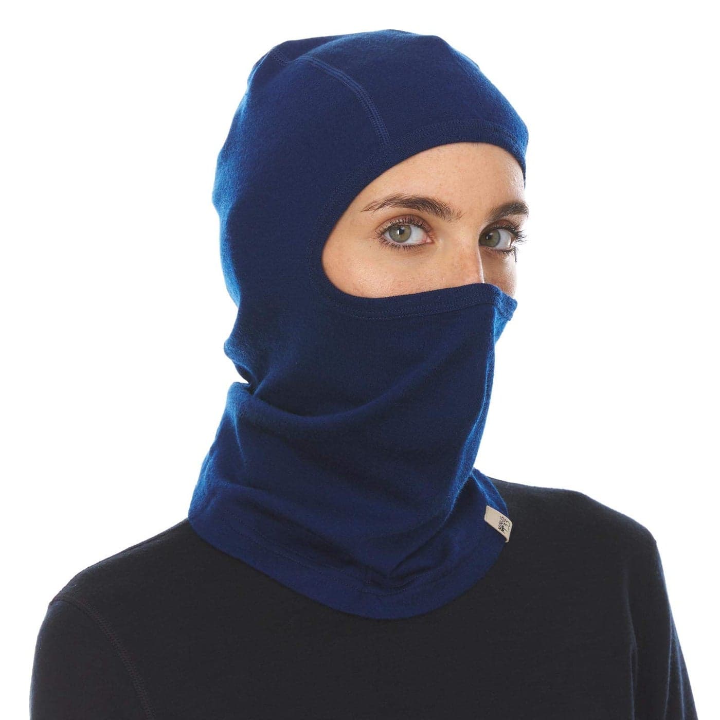 100% Merino Wool Balaclava - Winter Ski Mask - Face Mask - Cold Weather Gear - Navy - One Size