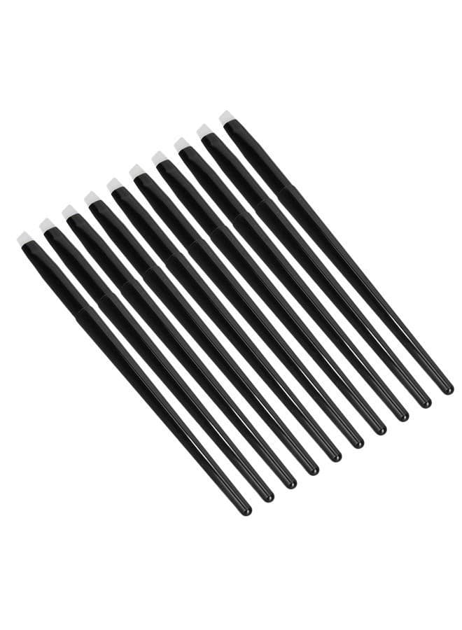 10pcs Eye Brush with Silicone Eyebrow Liner, Angled Eyebrow Brush for Precise Eye Makeup Application