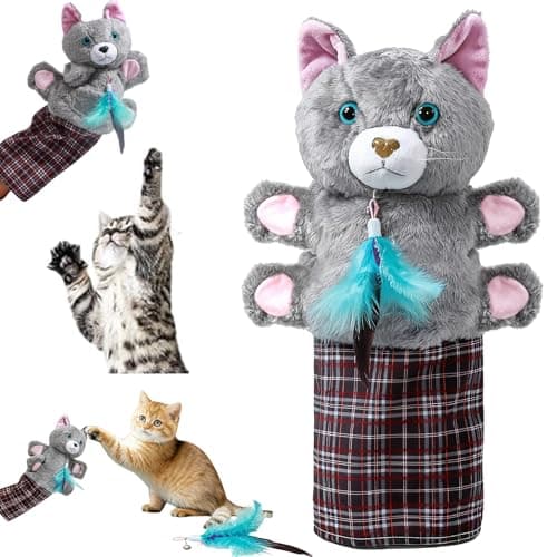 oyeftp Cat Toys Cat Wrestling Glove Cat Wrestling Puppet Hand Puppets with Tough Padding for Safe and Fun Interactive Toys for Cats and Dogs
