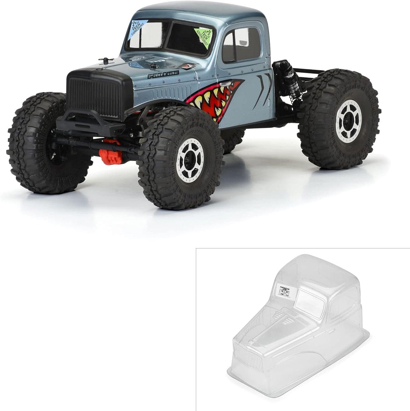 Pro-Line Racing Comp Wagon Cab-Only Clear Body for 12.3" Wheelbase Crawlers