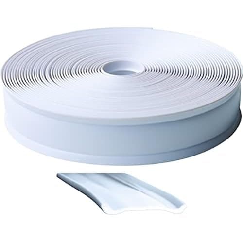 RV Designer 1 Inch Wide Vinyl Trim Insert for RVs - Flexible Molding, Exterior Use, and Roof Edge Molding - Ideal for Travel Trailers and Campers, Heavy Duty, 25 Foot Roll, White