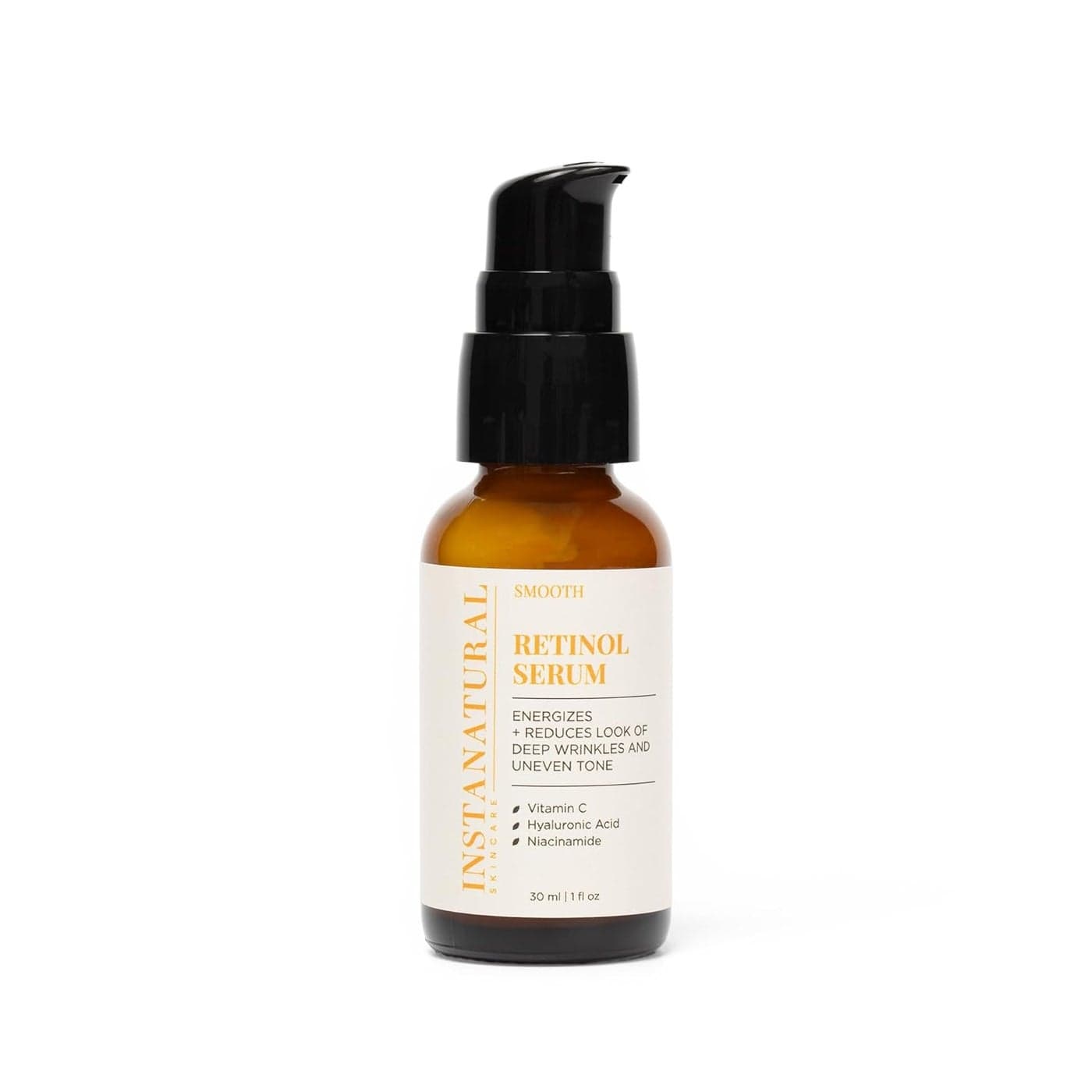 InstaNatural Retinol Serum for Face with Niacinamide Vitamin C and Hyaluronic Acid Anti Aging for Firmer Skin Lines Wrinkles Brightening Serum
