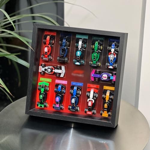 iLuane Display Wallboard for Race Cars 66796 Holds 12 Cars on One Frame Adult Collectibles Wall Mount Home or Office Dcor Style B No Car Included