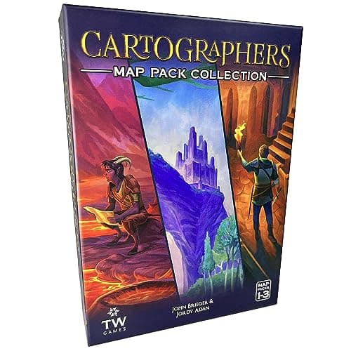 Cartographers Map Pack Collection Expansion Maps Set for Cartographers Cartographers Heroes Board Game Contains Nebblis Affril and Undercity Expansion Packs Ages 10 by Thunderworks Games