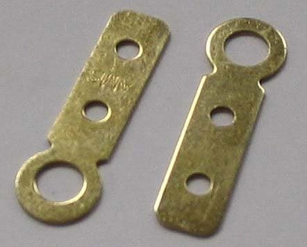 AMS 100 Brass Plate Flat Strap 2 Hole Hanger