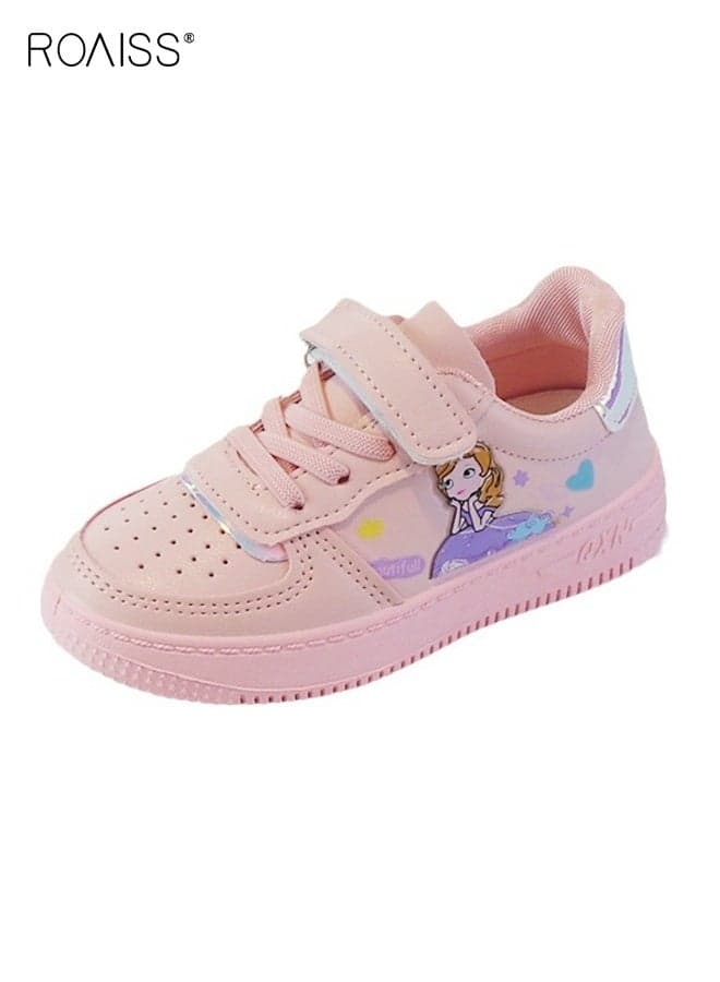 Girls Fashion Sneakers with Mermaid Pattern, Comfortable Low Top Shoes with Hook-and-loop Closure, Breathable Running Shoes with Non-slip Soles, Suitable for Daily Wear and Outdoor Activities