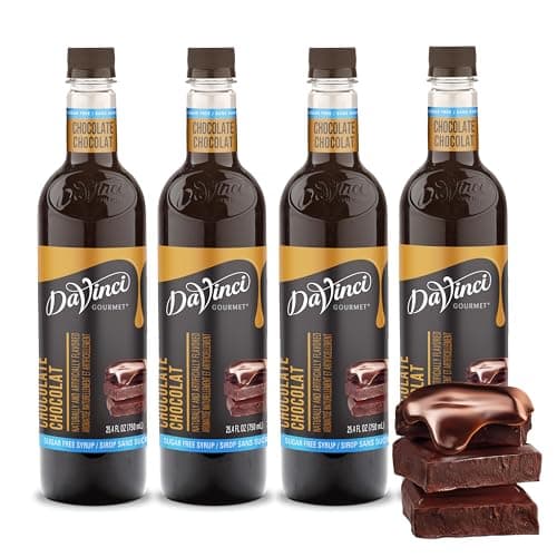 DaVinci Gourmet Sugar-Free Chocolate Syrup, 25.4 Fluid Ounces (Pack of 4)