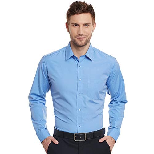 English Navy Men's Slim Fit Formal Shirt (12001//Blue40)