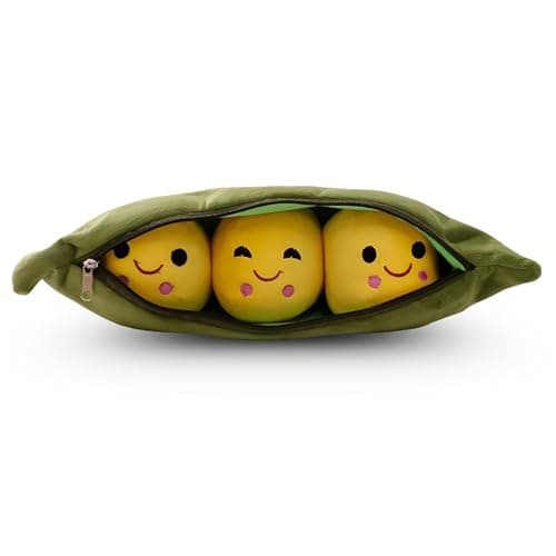 LITTLE GINNIE Peas in Pod Soft Toy for Baby - Green | Plush Toy for Kids | Ideal for Return & Birthday Gift