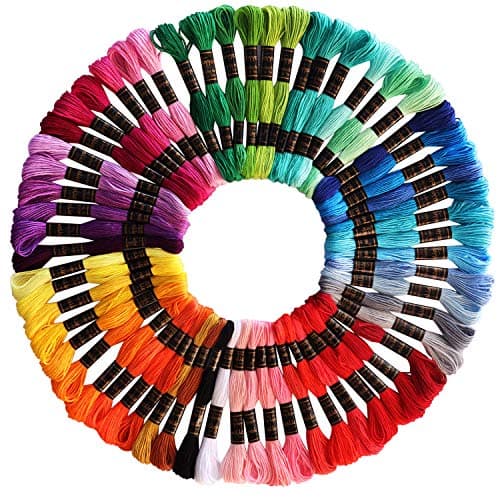 MOYYON 61 Rainbow Colors Embroidery Floss - Friendship Bracelet String - Embroidery Thread for Cross Stitch, Hand Embroidery, String Art
