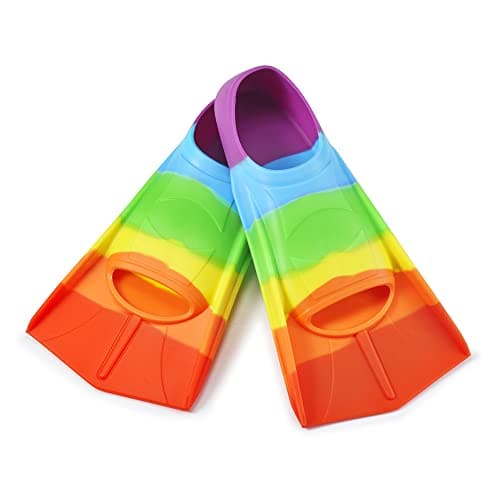 Prsca Kids Swim FinsShort Youth Fins Swimming FlippersSwim Training Fins for Lap Swimmingfor Children Girls Boys Beginners
