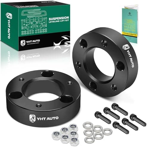 YHTAUTO 2.5 inch Front Leveling Lift Kit, Aluminum Strut Spacers w/Hardware Kit Compatible with 2004-2023 Nissan Titan/Armada, RWD/4WD, Suspension Leveling Kit Set of 2
