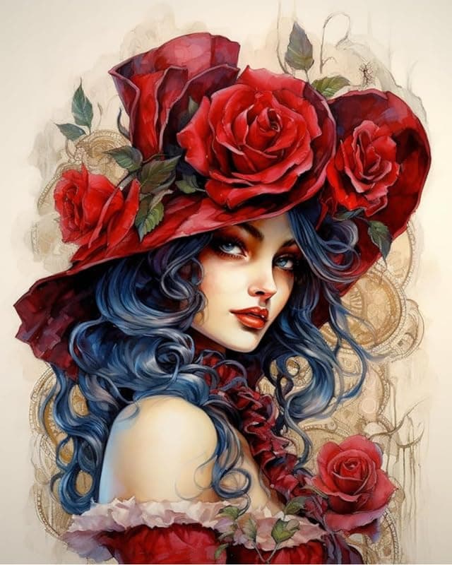 TULIP N TURTLE ROSA DIY 5D Diamond Painting Kit Round Dril Cross Stitch