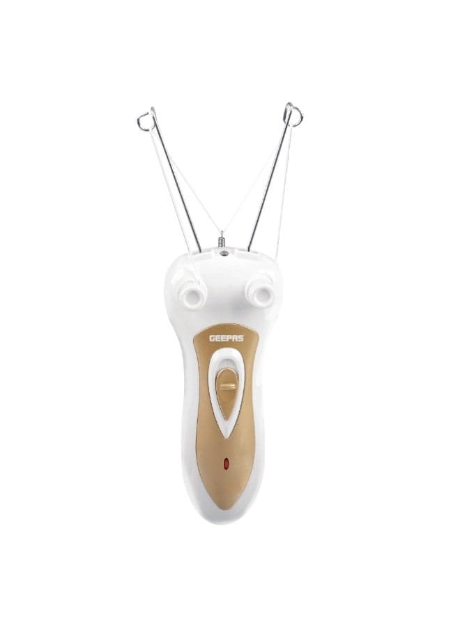 Geepas GLS8690 Rechargeable Ladies Body Face Facial Hair Remover With Defeatherer Cotton Thread