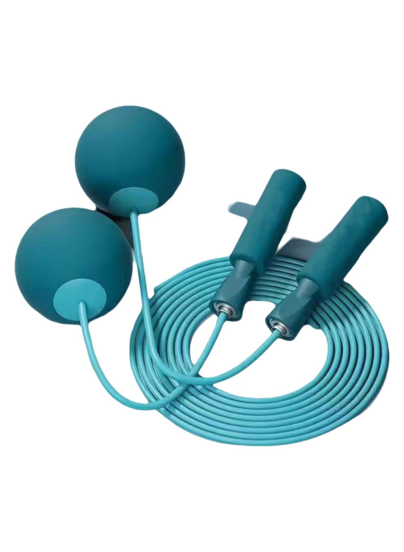 Cordless Skipping Rope Large Ball Adult Dual-Purpose Skipping Rope Sports Supplies Home Cordless Sports Weighted Skipping Rope - Peacock Blue