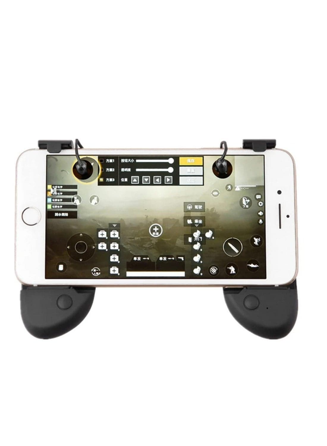 1 Pair R8 Mobile Game Triggers L1R1 Game Controller Sensitive Conductive Metal Shooting Aim Fire Buttons Plug and Play Phone Gamepad Accessory for PUBG Mobile Knives Out Rules of Survival