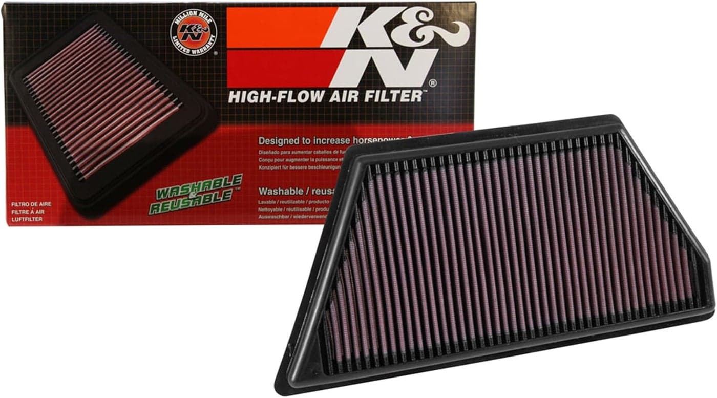 K&N High-Flow Engine Air Filter for 2016-2020 Cadillac CT6 - Washable & Reusable