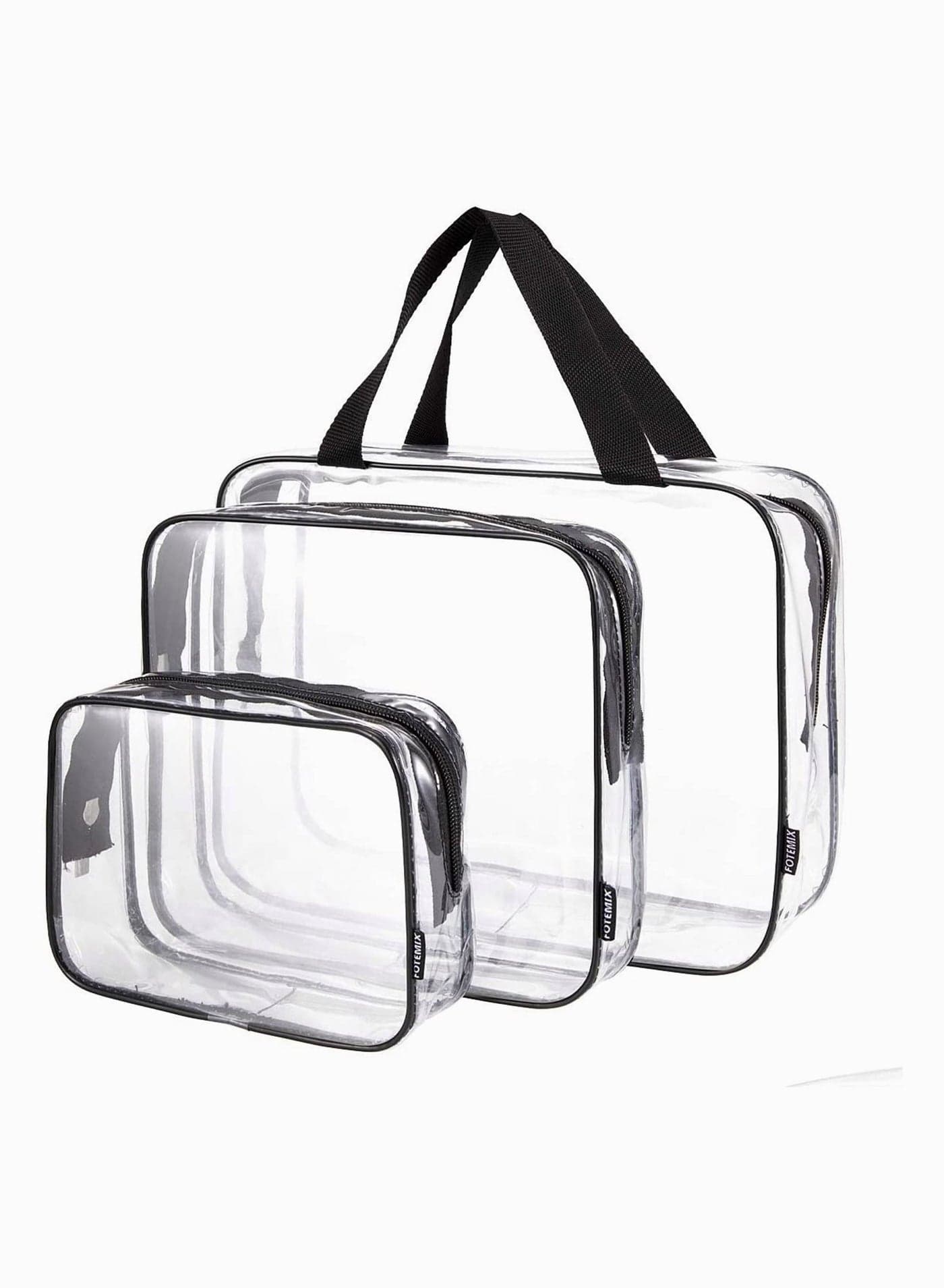 Clear Toiletries Bag, Funnasting 3 in 1 Waterproof Toiletry Travel Bag PVC Wash Makeup Business Bathroom for Men, Women and Kids