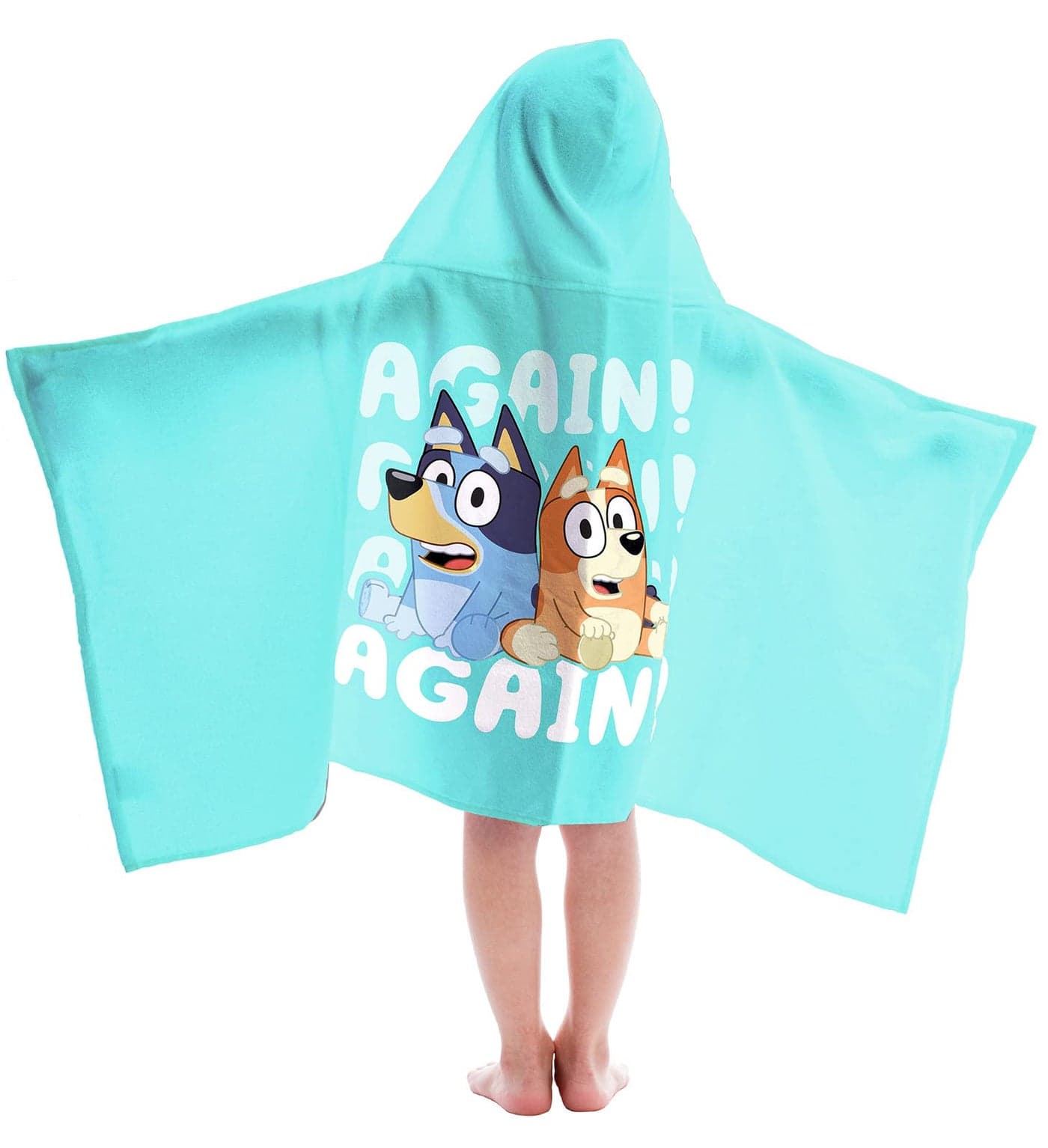 Jay Franco Bluey Bingo BathPoolBeach Hooded Towel Super Soft Absorbent Cotton Towel Measures 22 x 51 Inches Official Bluey Product