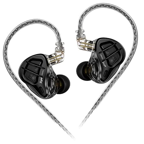 KZ ZAR in-Ear Monitor 7BA+1DD Hybrid Drivers Gaming Earbuds HiFi Bass Noise Isolation IEM, Clarity in All Frequency Stereo Comfort-fit in Ear Headphones for Audio Engineers, Musicians(No Mic)