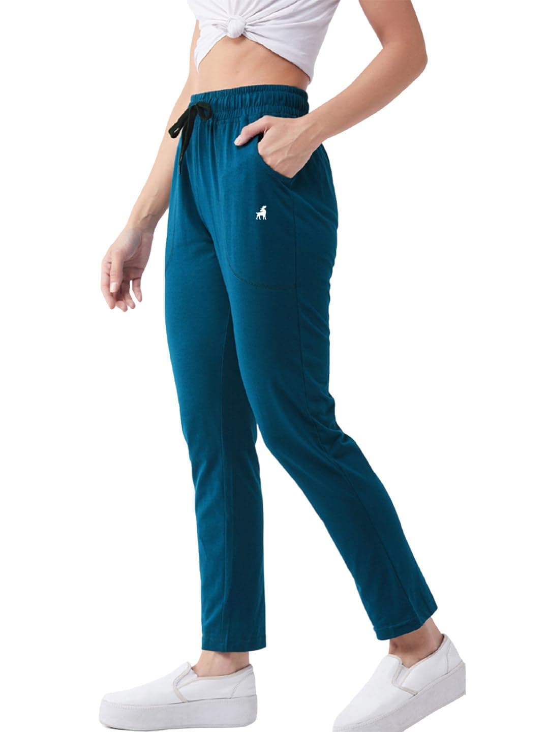 Modeve Women's Regular Fit Track Pants (4101_Teal
